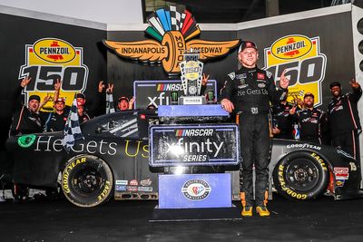 Ty Gibbs takes Indy RC Xfinity win over Mayer and Allmendinger