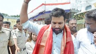 Watch: Rohit Sharma visits Tirupathi Balaji temple ahead of Asia Cup