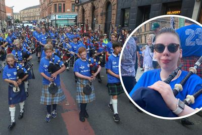 Teen told she'd 'never play bagpipes' leads hundreds in Piping Live! parade