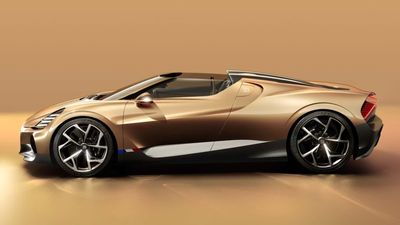 Bugatti Mistral In Gold Coming To The Quail To Match Chiron Golden Era