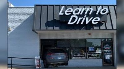 Driving school employee crashes into workplace
