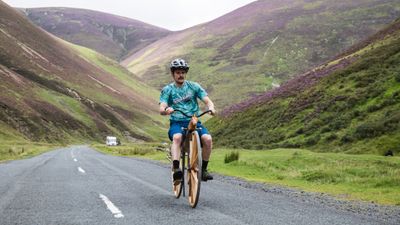 Riding 60 miles across Scotland on a completely wooden bike Endura athletes and sporting celebrities recreate the world's first-ever pedal cycle journey