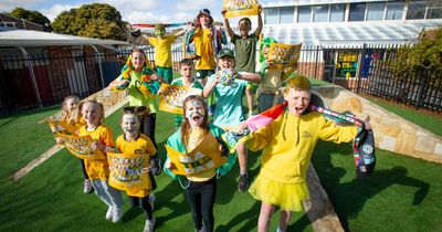 School uniforms ditched for green and gold as school goes mad for Matildas
