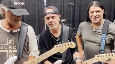 “For 40 years, guitar manufacturers have been trying to get me to flaunt their product”: Lars Ulrich turns his hand to guitar demos for the first time – while Kirk Hammett shreds on a Strat