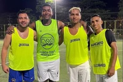 Former Rangers star Alfredo Morelos spotted back on football pitch