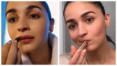 Social media user calls out Alia Bhatt's lipstick application 'lie'; fans defend her saying she 'wipes it off anyway'