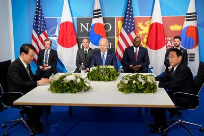 US, Japan and South Korea agree on new security pledge ahead of Camp David summit