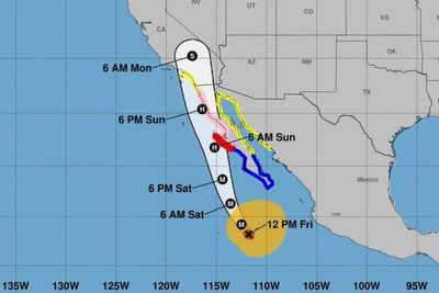 Hurricane Hilary live updates: Category 4 storm aimed at Southern California threatens year’s rain in one day
