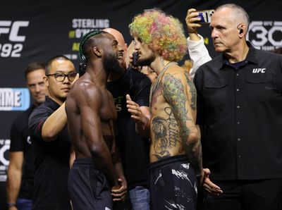 UFC 292 video: Aljamain Sterling chatty with Sean O’Malley at final faceoff for title fight