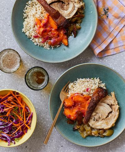 Thomasina Miers’ pork belly with chilli apricot relish – recipe