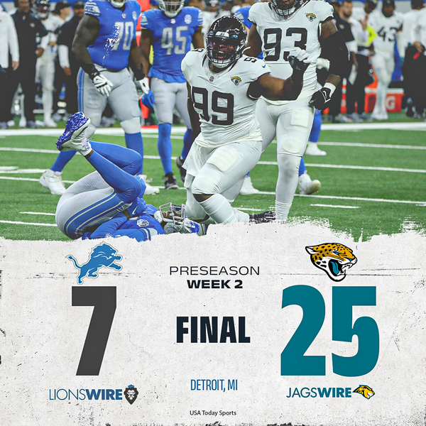 Lions lose to Jaguars 7-25