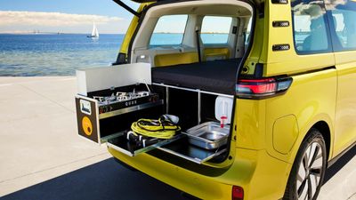 Cool Volkswagen ID. Buzz Mini Camper Package Includes Bed, Kitchen