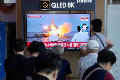 North Korea's Kim watches cruise missile launches as US, South Korean troops begin annual drills