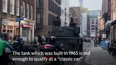 Tank rides through London and dodges ULEZ with simple loophole