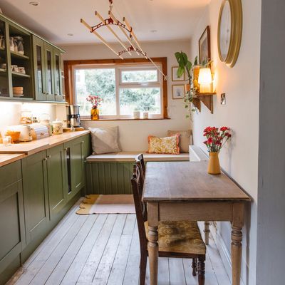 This narrow green kitchen makeover is a lesson in how to get your dream kitchen for £1,500