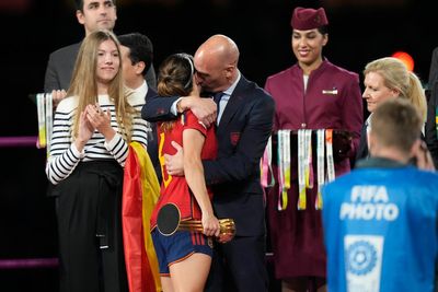 Spanish FA chief admits kissing footballer on lips ‘tarnished the celebration’ of World Cup win