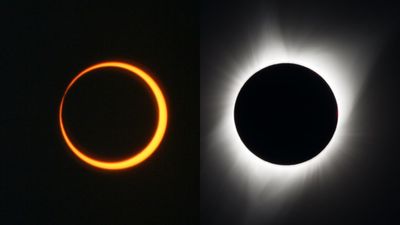 What's the difference between a total solar eclipse and an annular solar eclipse?