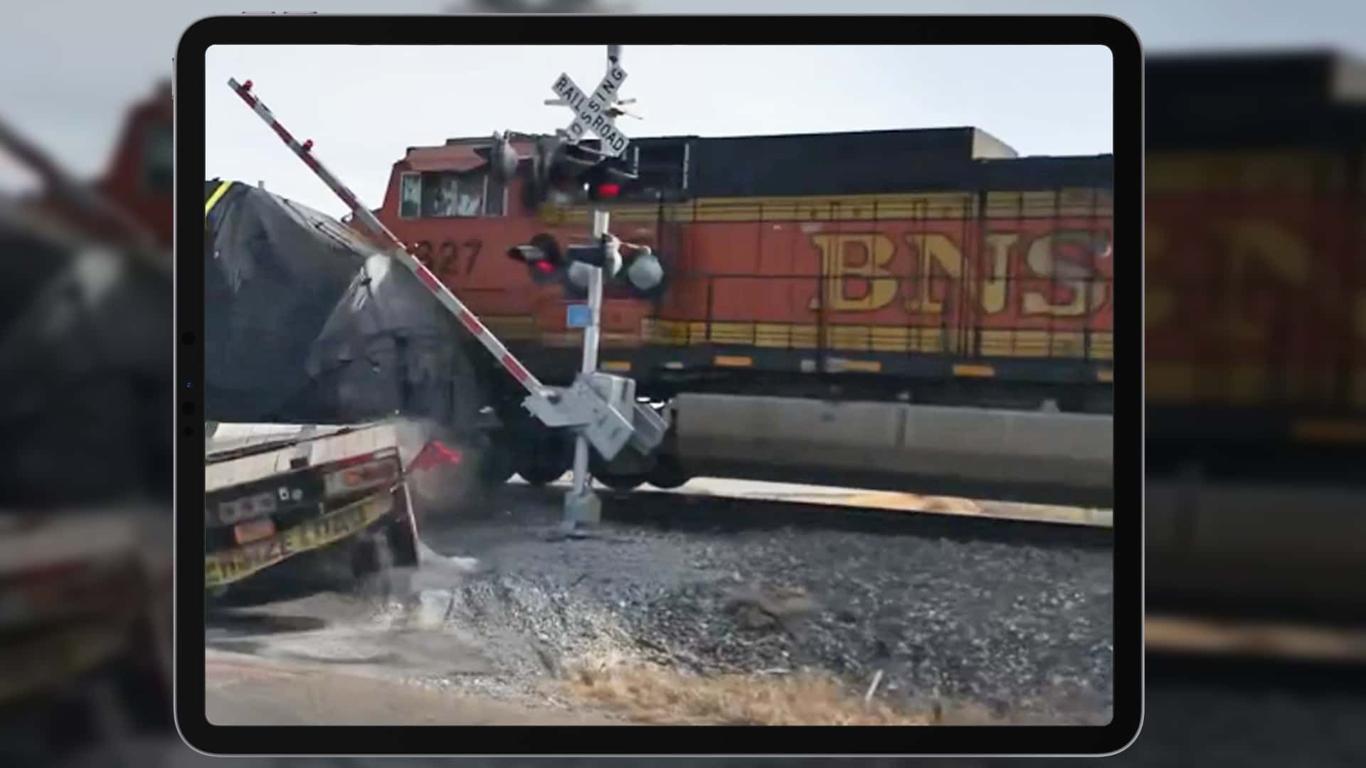 Video: Train Crashes, Derails After Hitting Semi-Truck…