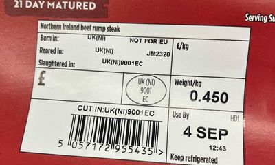 First ‘not for EU’ labels appear on supermarket food in Northern Ireland