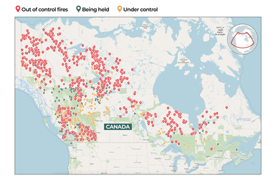 Mapping the scale of Canada’s record wildfires