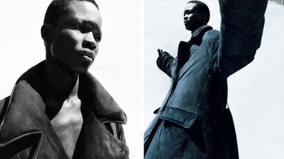 This season, men’s outerwear is defined by bold shapes and seductive textures