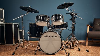 Millenium's new MPS-750X Pro Mesh electronic drum set offers full-shells for under £800