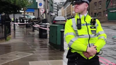 One critical after car in police chase hits four people in east London