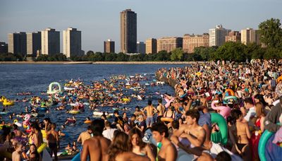 Friday Morning Swim Club is canceled but hundreds show up, with police monitoring