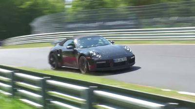 Porsche 911 Turbo Cabrio Facelift Spied Speeding Around The Nurburgring