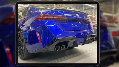 BMW M5 Rear Caught Without Camouflage Showing Boxy Diffusers