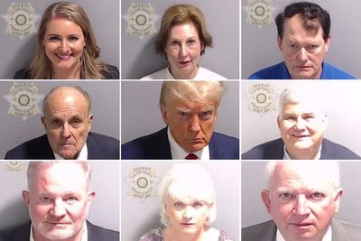 Eyebrows raised over weight, height and hair colour claims in booking details for Trump and co-defendants