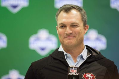 NFL fans called out John Lynch for saying the 49ers were ‘very happy’ with Trey Lance a day before trading him