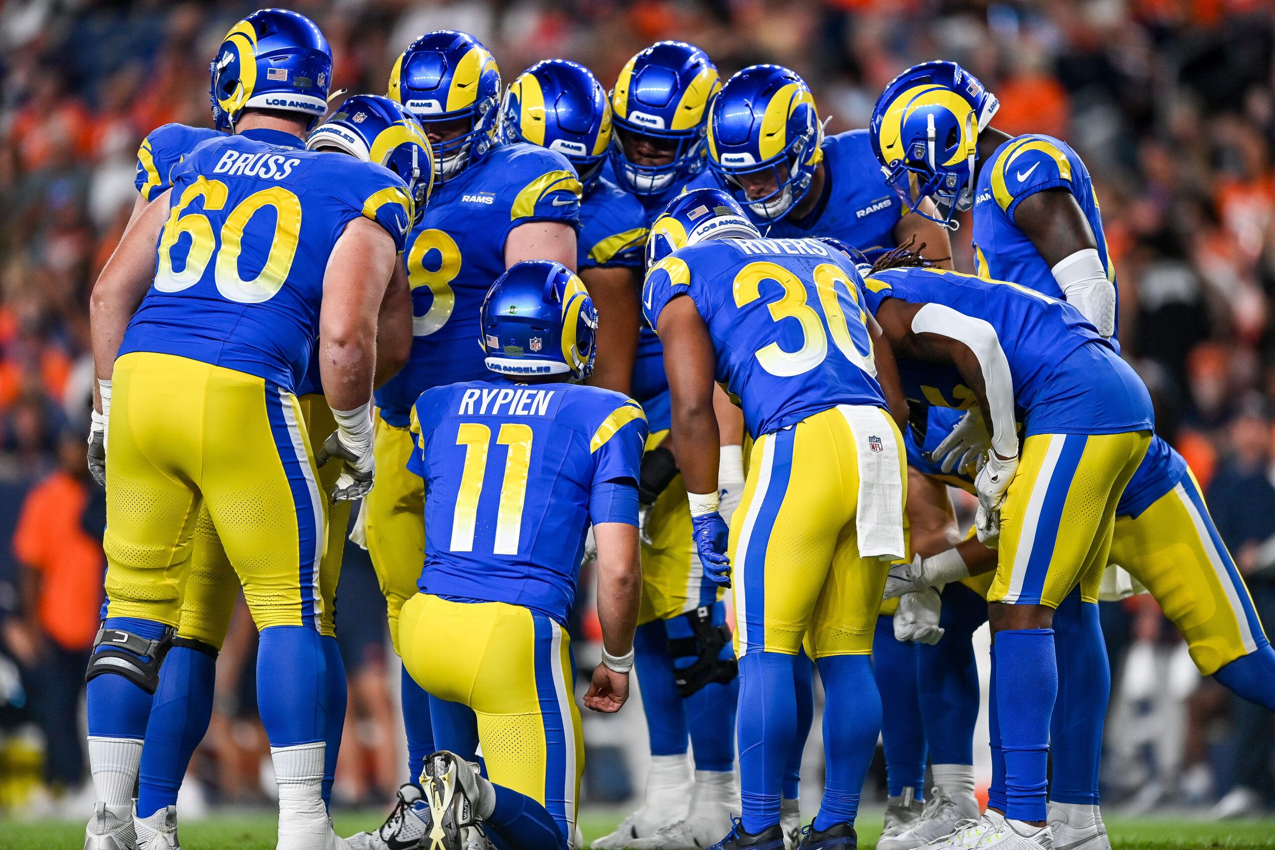 Los Angeles Rams linebacker Keir Thomas (96) against the Denver