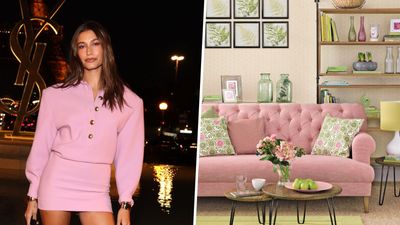 Hailey Bieber's 'strawberry girl' aesthetic is the latest interior design trend – experts love this fun color scheme