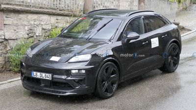 Porsche Macan EV Spied With Deceiving Camo Trying To Look Undisguised