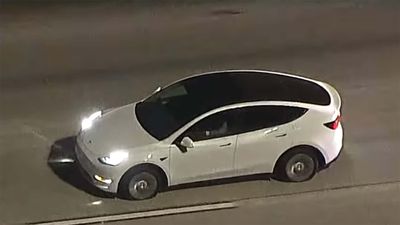 Watch Tesla Model Y Driver Try To Evade The Police With Shredded Tires