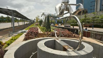 Watch | Hyderabad gets India’s first solar roof cycling track