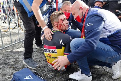 Remco Evenepoel's post-stage crash highlights safety issues at Vuelta a España