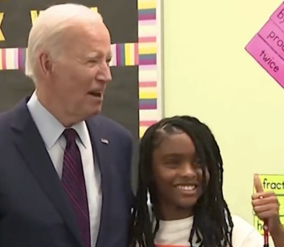 People are loving a middle schooler’s reaction to President Joe Biden’s surprise visit: ‘So cute’