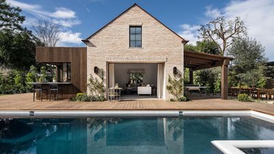This family’s stunning pool area is the perfect at-home retreat for end-of-summer gatherings big or small