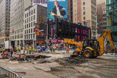 127-year-old water main gives way under NYC's Times Square, flooding streets, subways