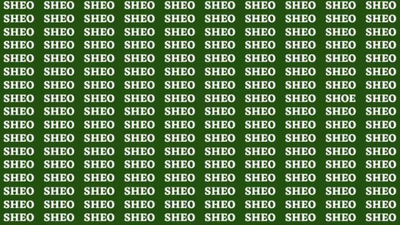 Only 1% people with the sharpest eyes can find the word SHOE within 5 seconds