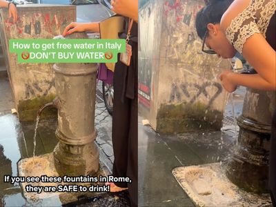 Woman responds to claim that Europeans ‘don’t drink water’ by pointing out popularity of fountains