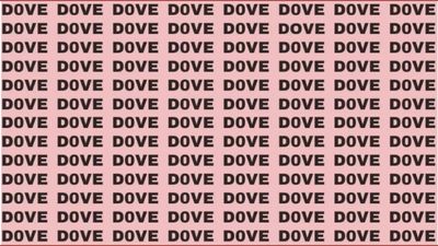 Optical Illusion: You are a genius if you can find the word 'DOVE' in under 30 seconds