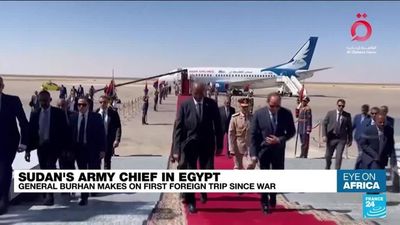 Sudan's army chief Burhan makes first trip to Egypt since conflict