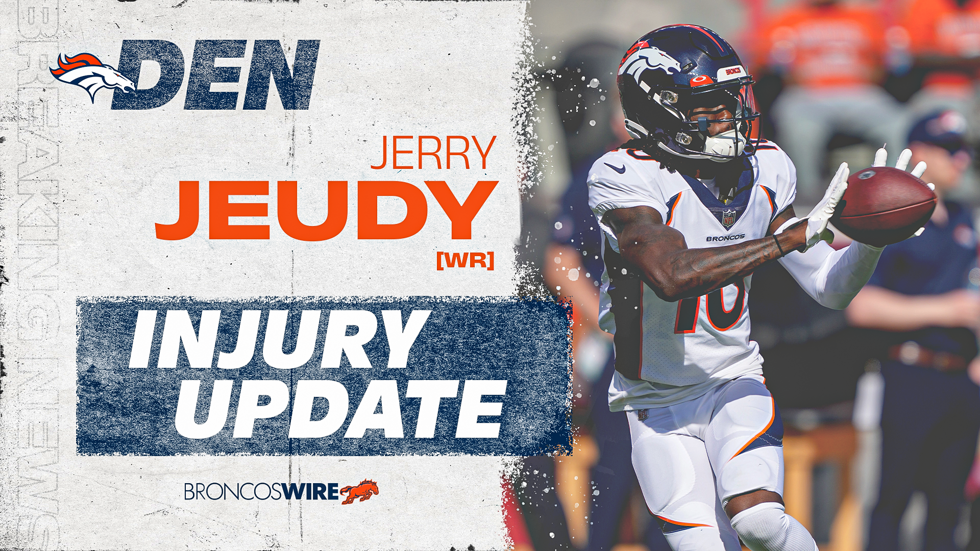 Denver Broncos WR Jerry Jeudy injured at practice