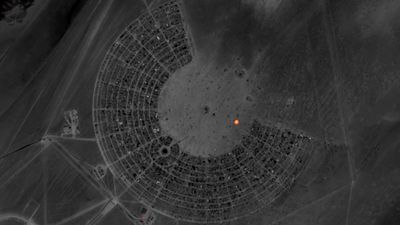 Satellites capture Burning Man festival's fire from space (photos)