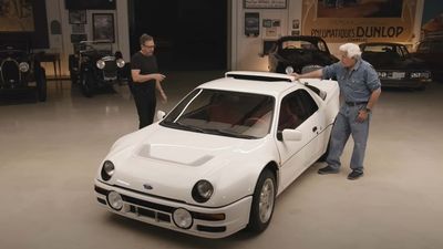 Watch Jay Leno Drive Tim Allen's 1986 Ford RS200 As They Talk Rally Cars