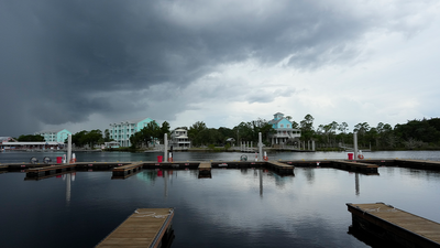 View of Fort Myers as Hurricane Idalia hurtles towards Florida