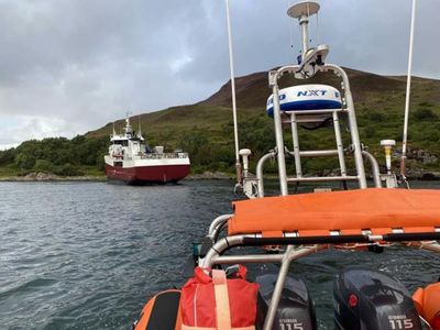 Efforts underway to try and refloat 500-tonne ship that ran aground off Skye